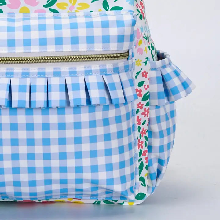 Yellow Flower Kids Ruffle Backpack